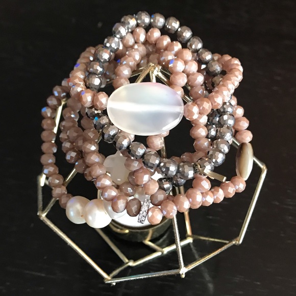 Nordstrom Fresh water pearls & CZ bracelet set - Picture 2 of 3